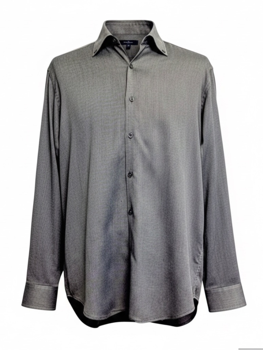Equilibrio Italia Men’s Button-Down Shirt | Gray Italian Cotton | Made in Italy